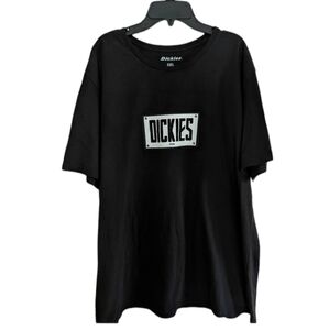 Dickies Black and White Velvet Detail Logo Short Sleeve Tee Size 2X